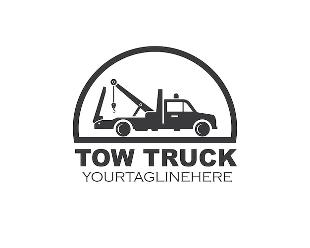 Tow truck vector icon logo design