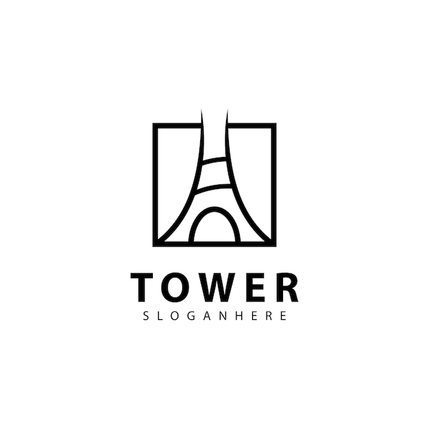 Tower logo symbol vector icon design illustration template