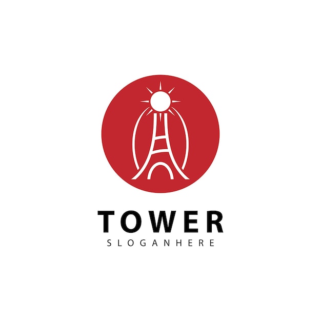 Tower logo symbol vector icon design illustration template