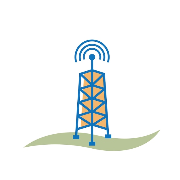 Tower signal icon vector concept element design