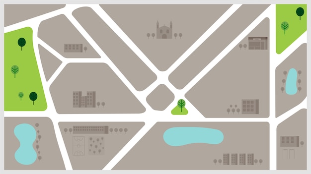 Town map background vector illustration