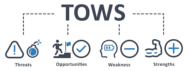 Tows infographic template design with icons vector illustration business concept