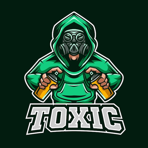 Toxic Gas Mascot Logo Illustration