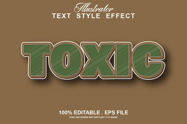 toxic text effect editable