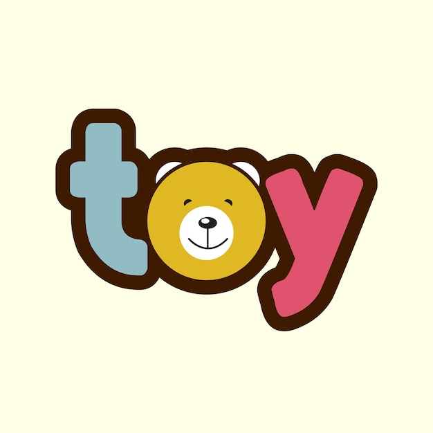 Toy company logo design template vector