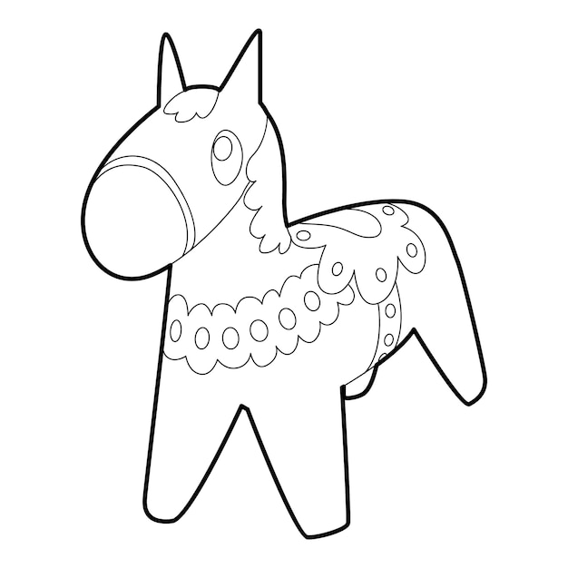 Toy horse icon Outline illustration of toy horse vector icon for web