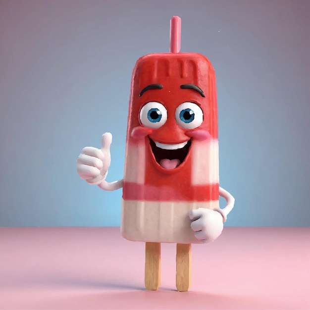 Toy ice cream cone with a toothbrush in its mouth