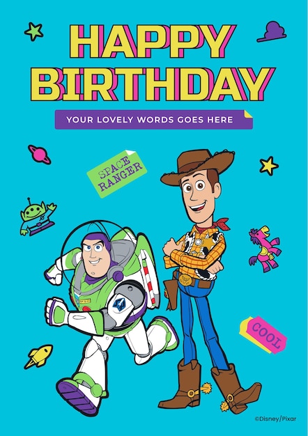 Toy Story Happy Birthday Card