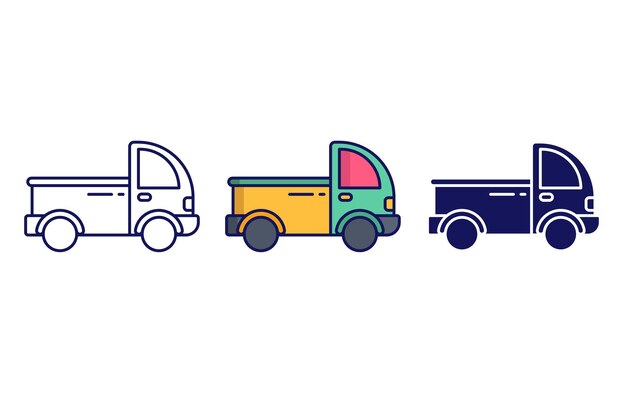 toy truck vector icon