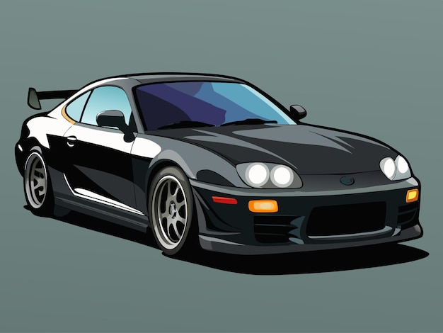 Toyota Supra vector illustration design