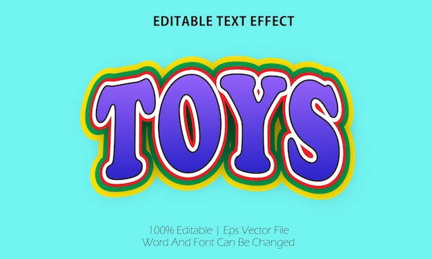 toys editable text style effect