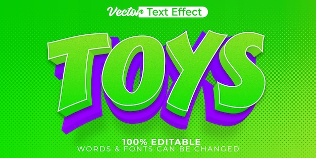 Toys Vector Text Effect Editable Alphabet Child Kid Play Childhood