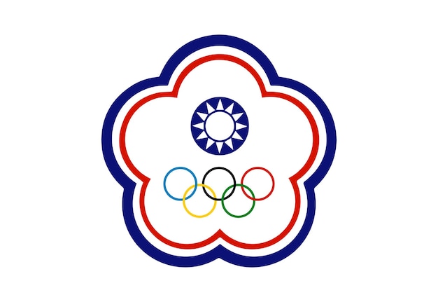 TPE ROC Chinese Taipei TAIWAN Olympic Flag