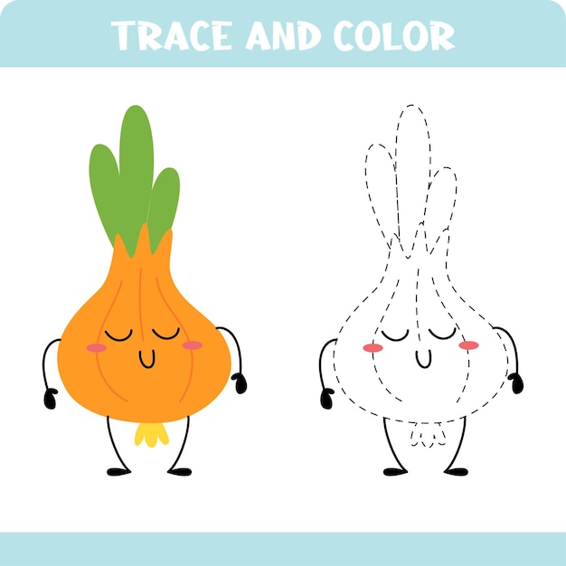 Trace onion and color it