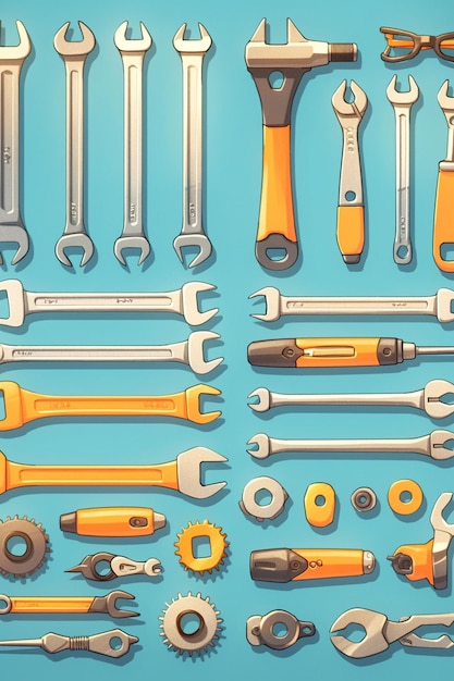 Vector tracing the evolution of working tools