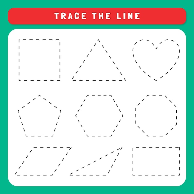 Tracing line worksheet for kids