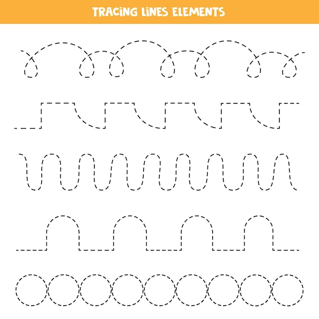 Tracing lines elements for makings educational games.