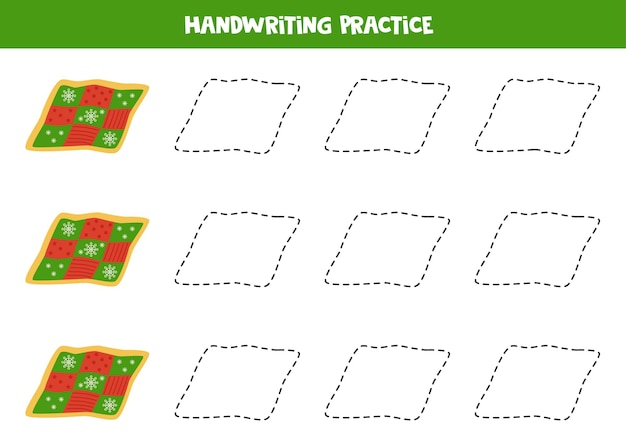 Tracing lines for kids cartoon quilts Writing practice