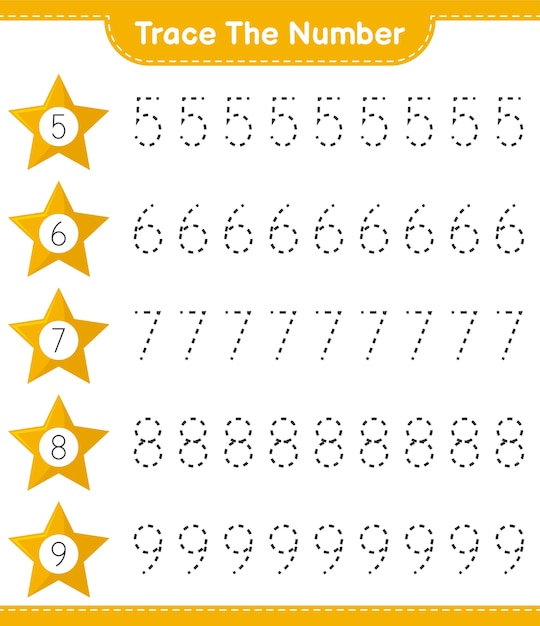 Tracing number with Stars