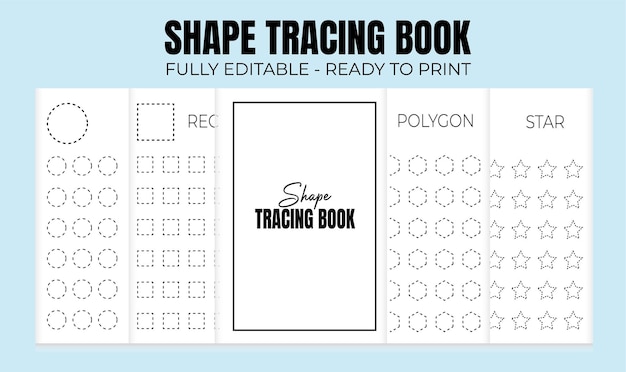 tracing shape worksheet template design