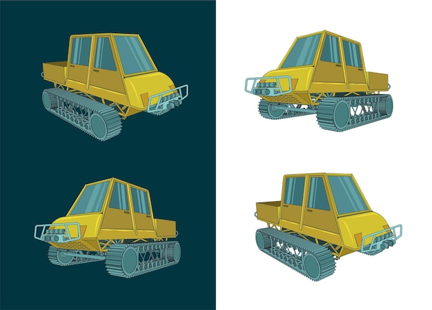 Tracked Allterrain vehicle illustrations