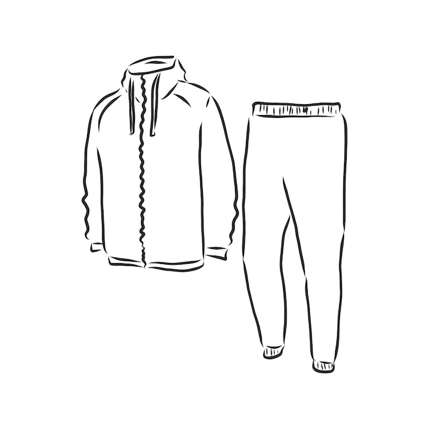 Tracksuit vector sport fashion garment man, tracksuit, vector sketch illustration