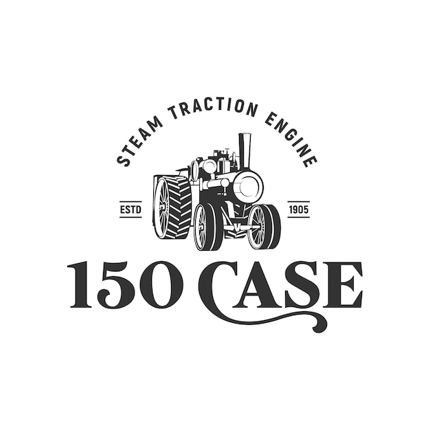 Traction engine 150 case vintage logo inspiration