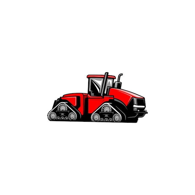 Tractor agriculture and farm equipment illustration vector