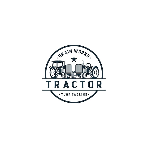 Tractor Farm Logo Template Stock Vector