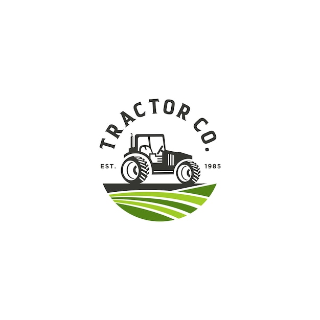 Tractor Farm Logo Template Stock Vector