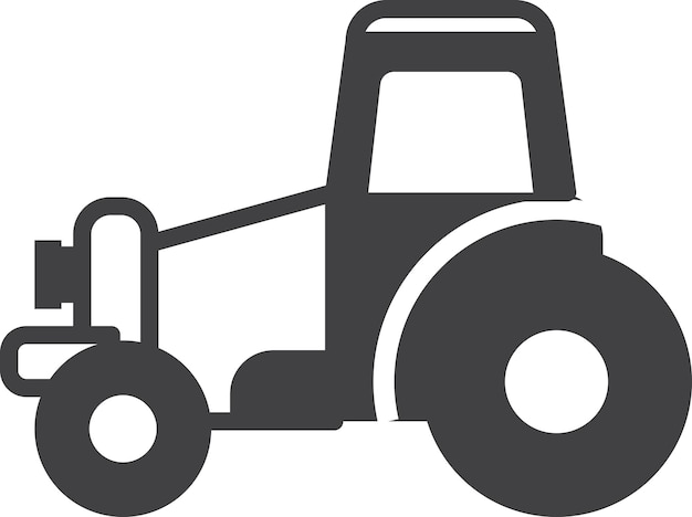 Tractor illustration in minimal style