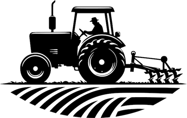 A Tractor Plowing a Field 1