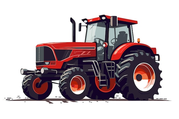 Tractor vector icon Isolated Farming Vehicle Agricultur