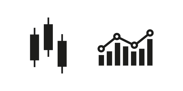 Trading graph chart icon Trade crypto currency vector symbol of income increase Payment growth trader sign