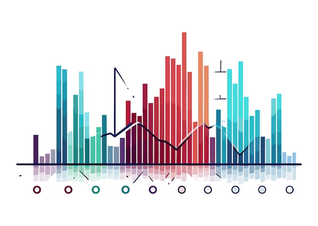 Trading graph chart statistics vector