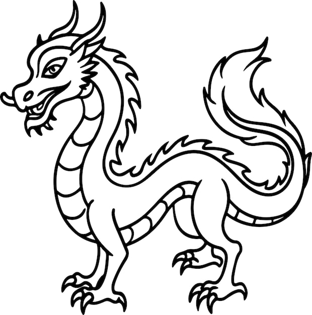 Vector traditional asian dragon