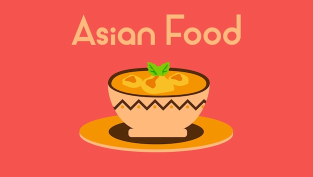 traditional Asian food vector