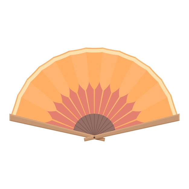 Vector traditional asian style handheld fan for cooling down