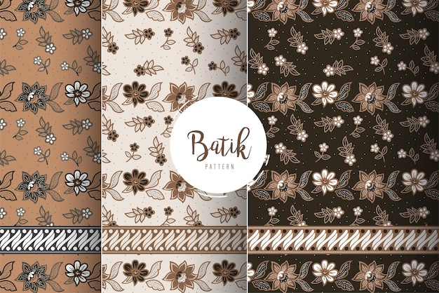 Traditional Batik Pattern from Indonesia Vector Illustration. Batik Motifs Cloth. Batik National Day