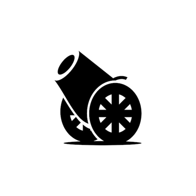 traditional cannon logo design vector