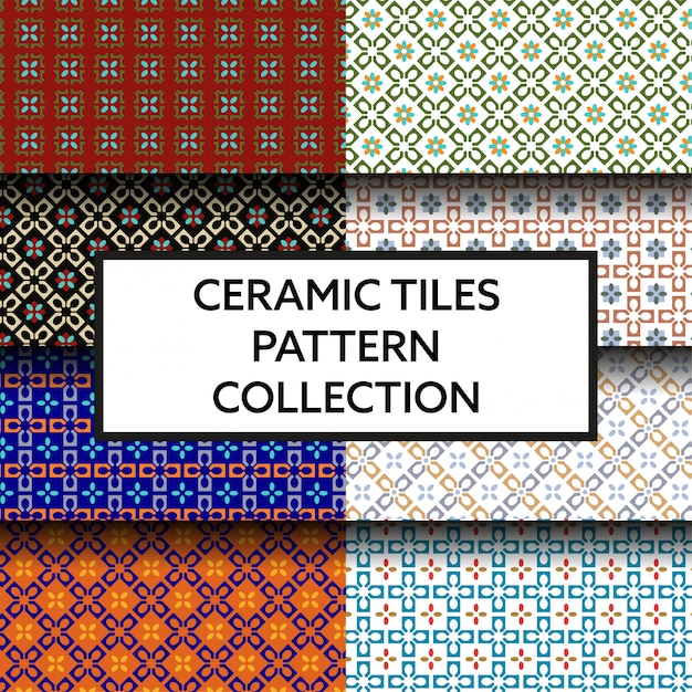 Traditional ceramic tiles pattern collection