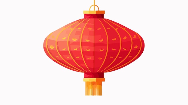 Traditional Chinese Lamp Symbol on Patterned Wallpaper