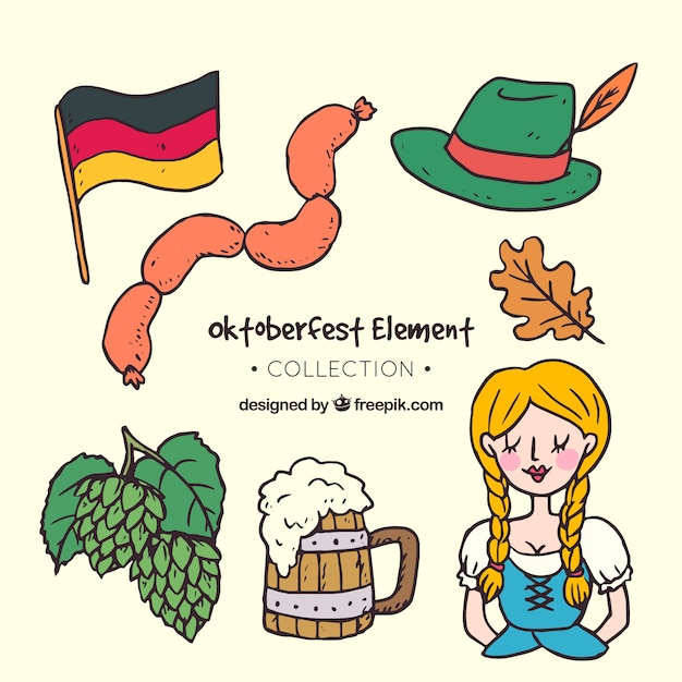 Traditional drawing of oktoberfest