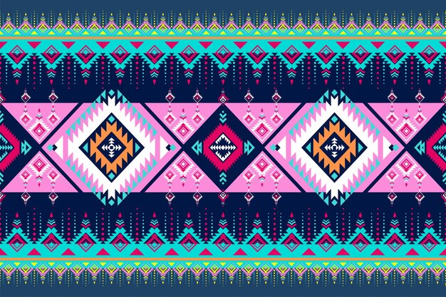 Vector traditional ethnic geometric pattern background design for backgrounds carpet wallpaper clothes wrap