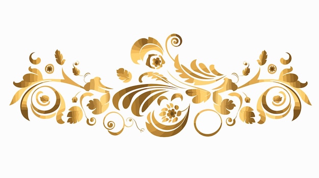 Vector traditional ethnic gold ornament vector illustration