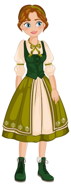 Traditional European Girl Character