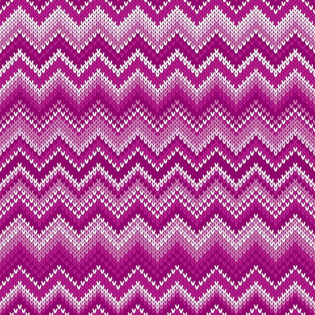 Traditional Fair Isle Abstract Chevron Knitted Pattern. Seamless Ornament for Knitting Sweater Design