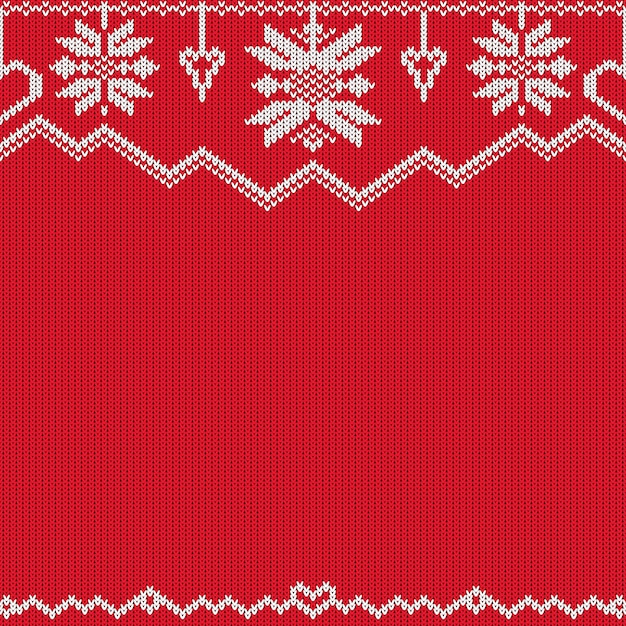 Traditional Fair Isle Style Seamless Knitted Pattern Christmas and New Year Design Background