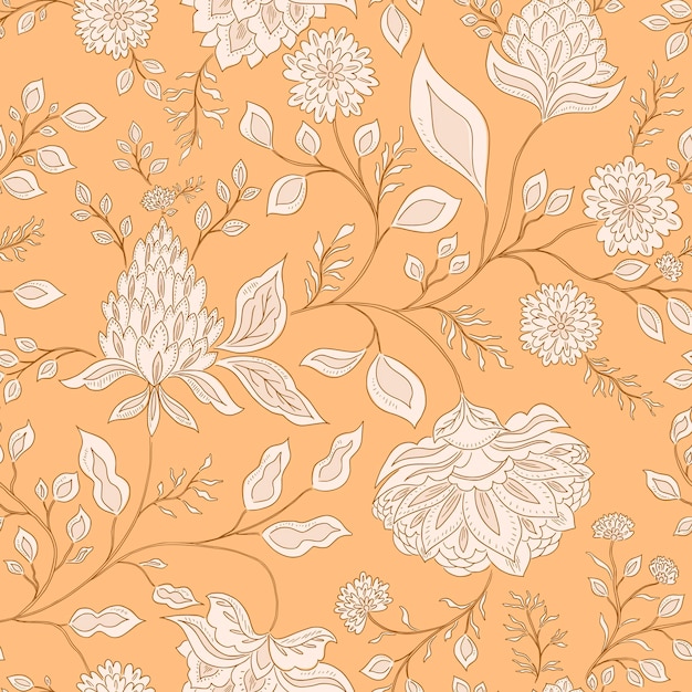 Traditional Floral Chintz Seamless Pattern