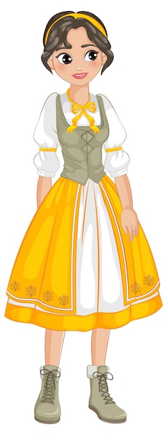 Traditional Folk Costume Illustration